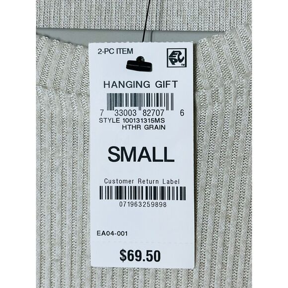 NWT Alfani Intimates Sleepwear Heather Grain Top Small Cozy Soft Cabincore Basic - Picture 3 of 8